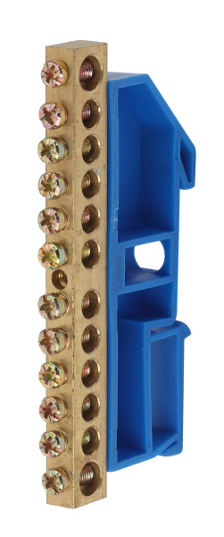 ЭРА NO-222-53 Синий Шина PE "земля" на DIN-изол ШНИ-8х12-12-Д