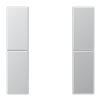 JUNG KNX Алюминий Комплект накладок 2гр AL2502TSA