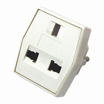 Сетевой Переходник "КВАДРАТ" белый Rexant 11-1011