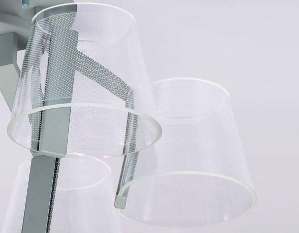 Купить Ambrella Потолочная светодиодная люстра с пультом AK4022/6 GR/S серый/песок 72W D600*260 (ПДУ РАДИО 2.4)