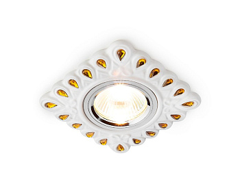 Ambrella Светильник D5550 W/YL белый желтый керамика