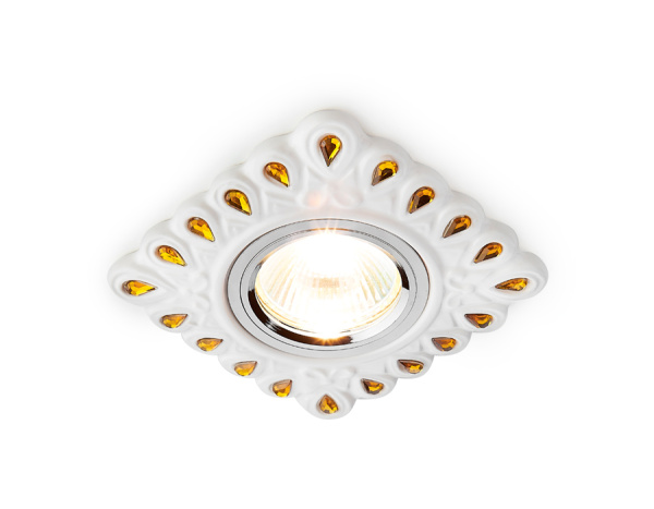 Ambrella Светильник D5550 W/YL белый желтый керамика