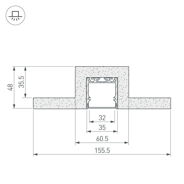 Купить Arlight Гипсокартонный Модуль ARL-LINE-35-2000 (ГКЛ 12.5мм) (-) 022264