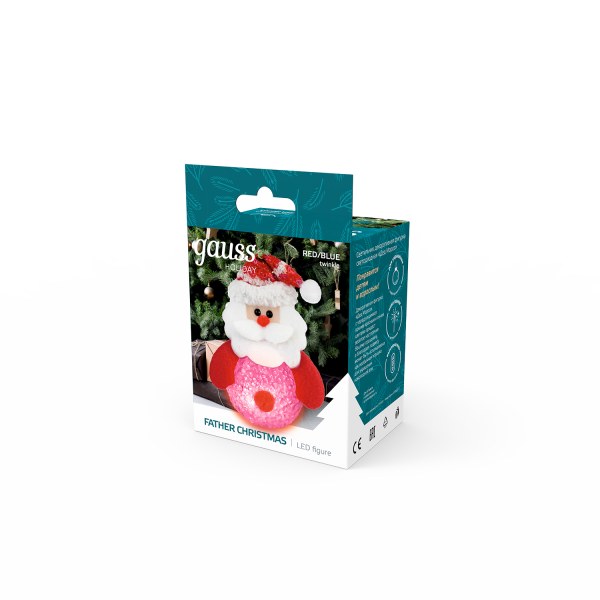 Купить Gauss Светильник декоративная фигурка светодиодная "Дед Мороз" серия Holiday ,1W, два цвета, HL001
