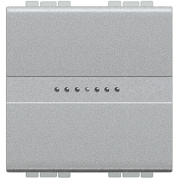 BT LL Алюминий Клавиша Axial с автоматическими клемами, размер 2 модуля, цвет алюминий NT4055M2A