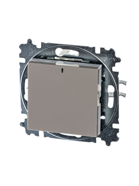 Купить ABB EPJ Levit кофе макиато / белый Выключатель 1-клавишный с подсветкой, 2CHH590146A6018