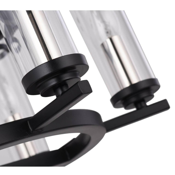 Купить ST LUCE SL334.403.06 Люстра подвесная  Черный, Никель/Прозрачный E14 6*60W