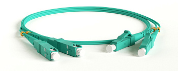 Hyperline FC-D2-503-LC/PR-SC/PR-H-3M-LSZH-AQ Патч-корд волоконно-оптический (шнур) MM 50/125(OM3), LC-SC, duplex, 10G, LSZH, 3 м 34459