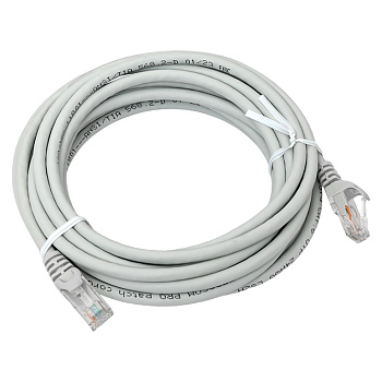 EKF Патч-корд TERACOM PRO Cat.6 неэкранированный UTP оболочка LSZH серый (5,0м)