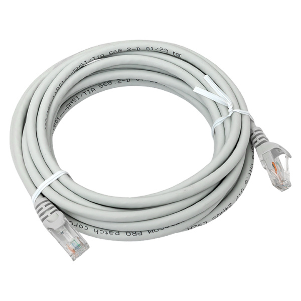 EKF Патч-корд TERACOM PRO Cat.6 неэкранированный UTP оболочка LSZH серый (5,0м)