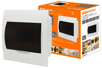 TDM Бокс ЩРВ-П-8модулей встраиваемый пластик IP41 SQ0902-0003