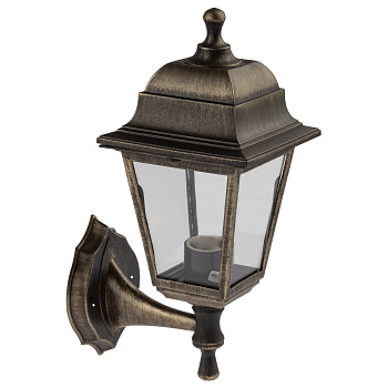 ЭРА НБУ 04-60-001 Светильник садово-парковый, "Леда" настенный четырехгранный под бронзу