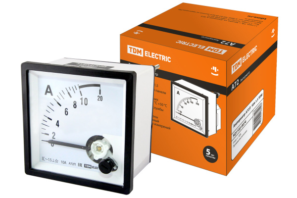 TDM Амперметр А72П  10А-1,5 SQ1102-0074