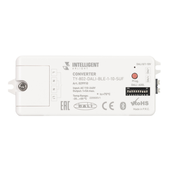 Купить Arlight INTELLIGENT Конвертер TY-802-DALI-BLE-1-10-SUF (230V, 10A, DALI, 0-10V) (INTELLIGENT -) 029910