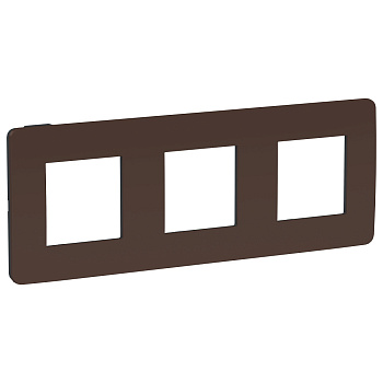 SE Unica Studio Шоколад/Антрацит Рамка 3-ная NU280617