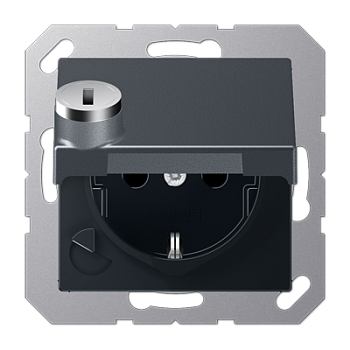 JUNG SCHUKO® розетка с замком, матовый антрацит A1520BFKLSLANM
