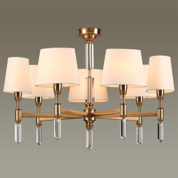 Купить Odeon Light 4894/7 MODERN ODL_EX22 55 бронзовый/белый/ткань Люстра E14 7*40W LONDON