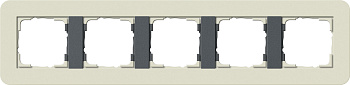 Gira E3 Песочный/Антрацит Рамка 5-ая 0215427