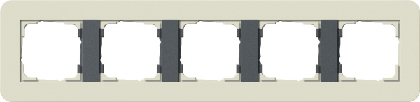 Gira E3 Песочный/Антрацит Рамка 5-ая 0215427