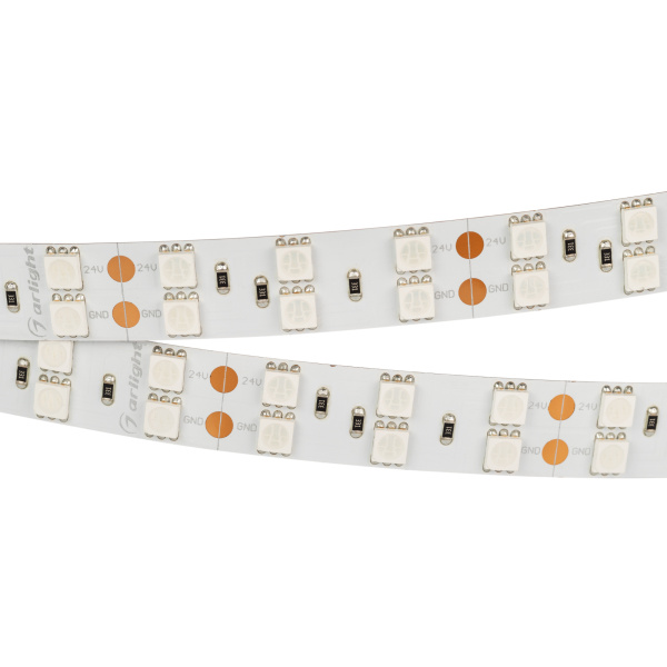 Arlight Светодиодная лента RT 2-5000 24V Green 2x2 (5060, 600 LED, LUX) (28.8 Вт/м, IP20) 011262