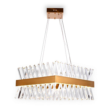 Ambrella Хрустальный подвесной светодиодный светильник TR5318 GD/CL золото/прозрачный 144W 500*500*750 (Без ПДУ)