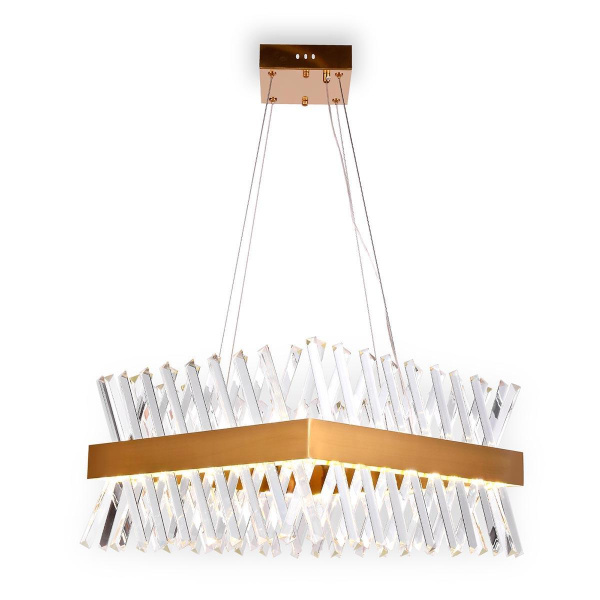 Ambrella Хрустальный подвесной светодиодный светильник TR5318 GD/CL золото/прозрачный 144W 500*500*750 (Без ПДУ)