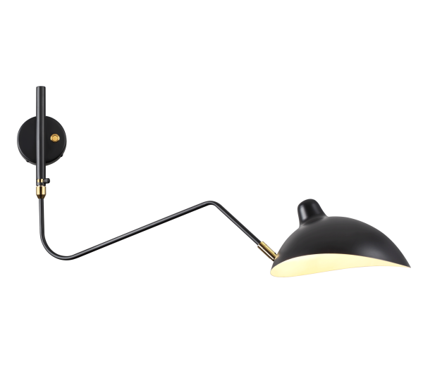 Купить Odeon Light 4830/1W WALLI ODL21 503 черный/золотой Настенный светильник E27 1*40W KERBI