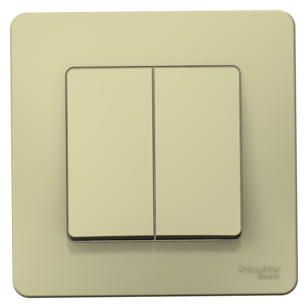 Купить Systeme Electric Blanca внутр Беж Выключатель 2-клавишный (cх.5), 10А, 250B