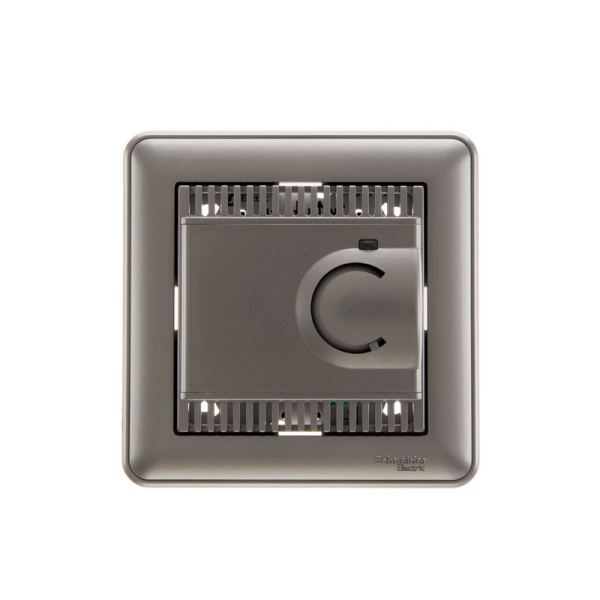 Купить SE Wessen 59 Шампань Регулятор теплого пола с датчиком +5 до +50°C, 10А (в сборе, с рамкой) TES-151-48