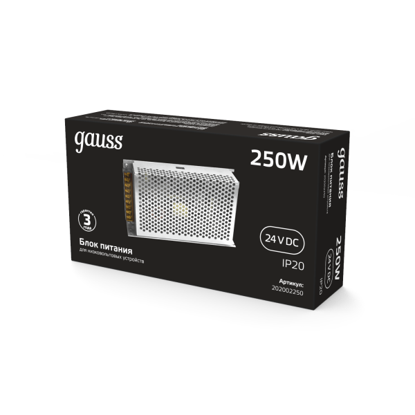 Купить Gauss Блок питания 250W 24V IP20 1/36 202002250