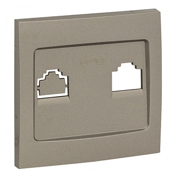 EKF PROxima Валенсия лицевая панель розетки Phone 1-местная кашемир