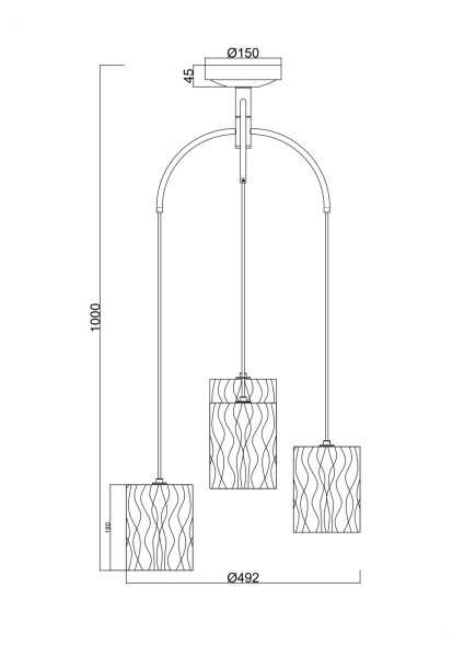 Купить Maytoni Modern Starfall Латунь Подвесной светильник MOD042PL-04BS