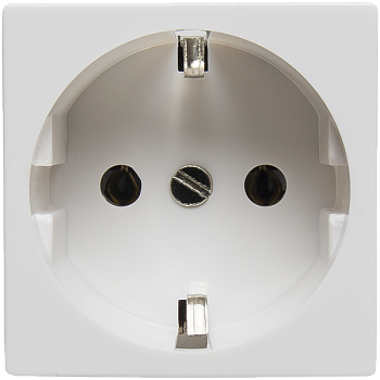 SPL Розетка электрическая 2К+З Белый с защитными шторками 200013