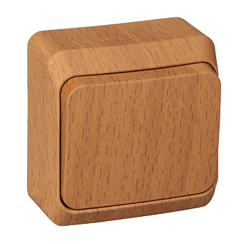 Systeme Electric Этюд наруж Дача Темный бук Выключатель 1-клавишный(сх.1)