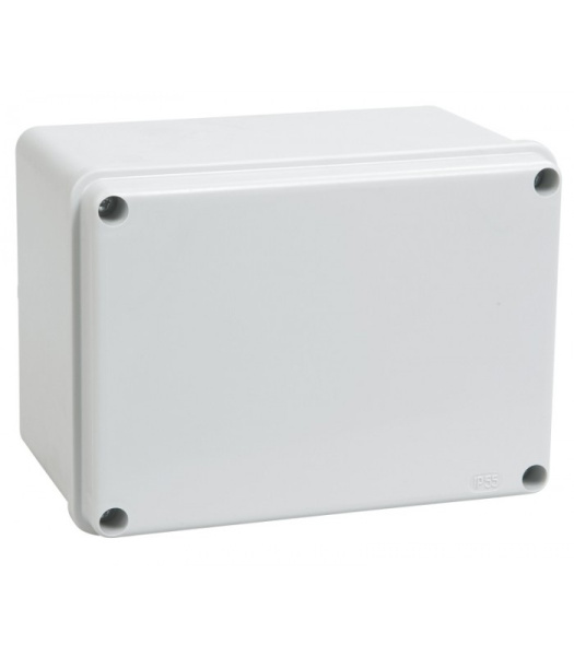 Купить IEK Коробка КМ41261 распаячная для о/п 150х110х85 мм IP44 (RAL7035, гладкие стенки)