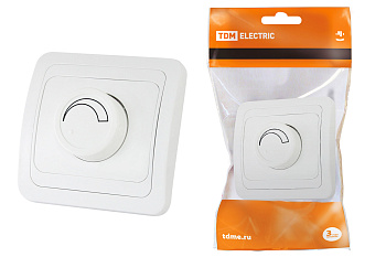 TDM Светорегулятор (RL, 600Вт) поворотный белый "Валдай" SQ1804-0016