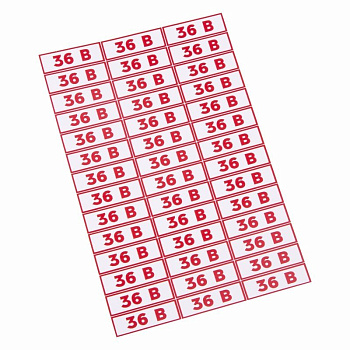 Наклейка знак электробезопасности " 36 В"10*30 мм Rexant 56-0009