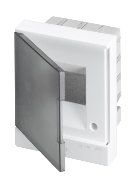 ABB Basic E Бокс в нишу 4М серая прозрачная дверь (c клеммами) 1SZR004002A1201