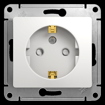 Systeme Electric Glossa Бел Розетка с/з со шторками