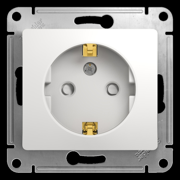 Systeme Electric Glossa Бел Розетка с/з со шторками