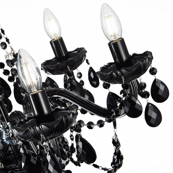 Купить ST LUCE SL642.403.06 Люстра подвесная  Черный, Хром/Черный E14 6*40W