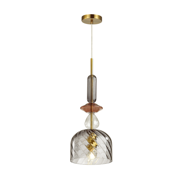 Купить Odeon Light 4647/1 ODL20 370 золотой/коричневый/разноцветный Подвес E27 60W 220V BELLA