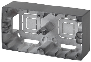 ЭРА 12-6102-12 Графит Коробка наклад. монтажа 2 поста, 12