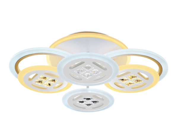 Ambrella Потолочный светодиодный светильник с пультом FA2951/6 WH белый 4200K/3000K+6400K/6400K+3000K 125W 550*405*150 (ПДУ ИК)