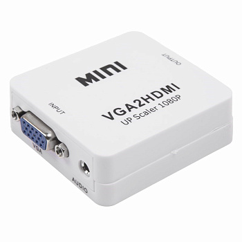 Конвертер VGA + 3.5 mm Аудио на HDMI пластик Rexant 17-6930