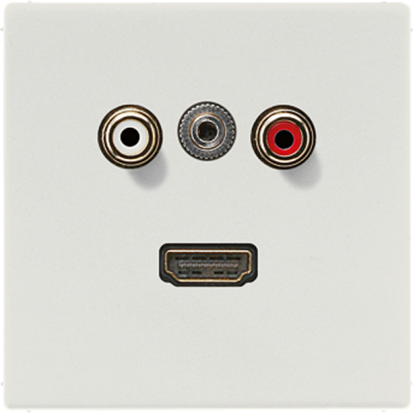 JUNG 2x Cinch Audio (RCA) / Stereo разъем (TRS 3.5 mm) / HDMI, светло-серый MALS1082LG