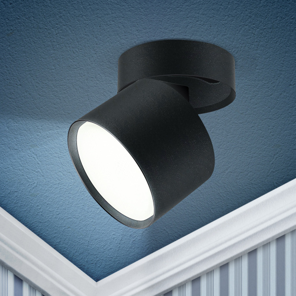 ЭРА OL12 GX53 SBK Подсветка Накладной под лампу Gx53, алюминий, цвет черный (40/960)