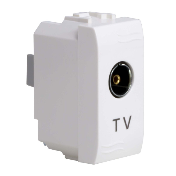 Купить DKC TV розетка без согласующего сопротивления (проходная), белая, 1мод.