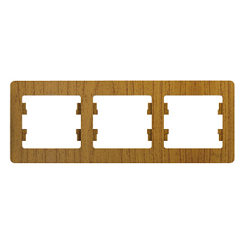 Systeme Electric Glossa Дерево Дуб Рамка 3-ая, горизонтальная