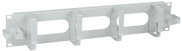 IEK ITK Кабельный органайзер 2U 2 боковых горизонт. и 4 вертик. кольца, серый CO35-2M6R